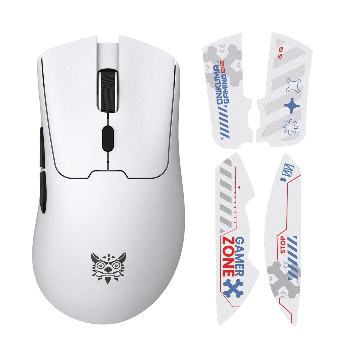 ONIKUMA DM01 Tri-Mode Wireless Gaming Mouse, 12800 DPI, White - Image 2