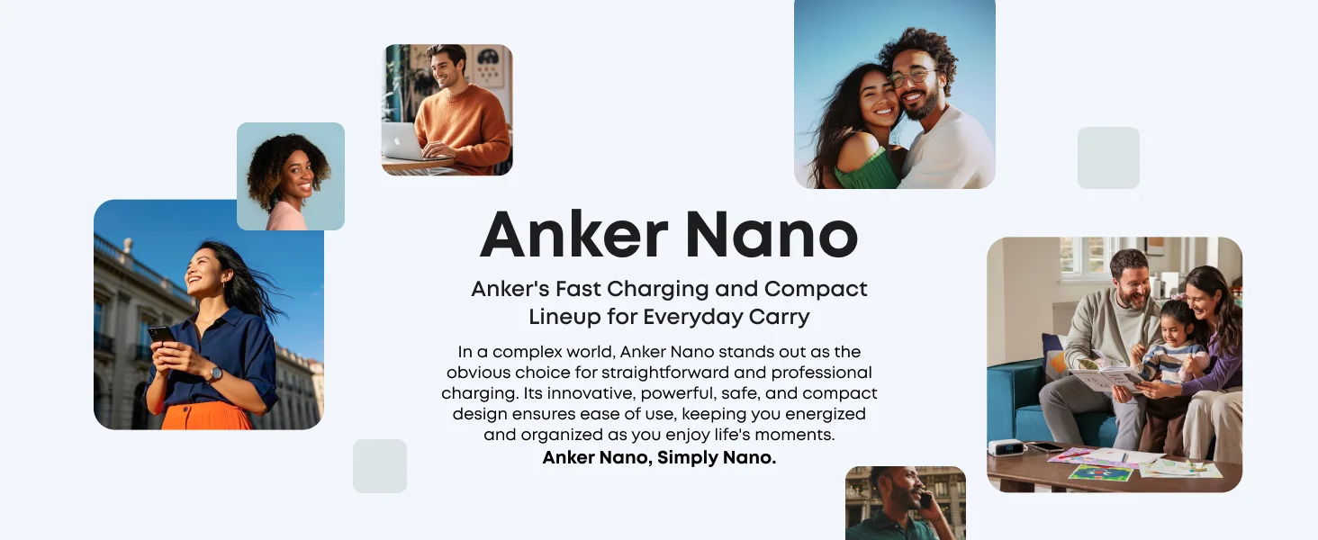 شاحن Anker A2658 Nano بقدرة 35 واط بمنفذي USB-C وكابل قابل للسحب - أسود - Thumbnail 21