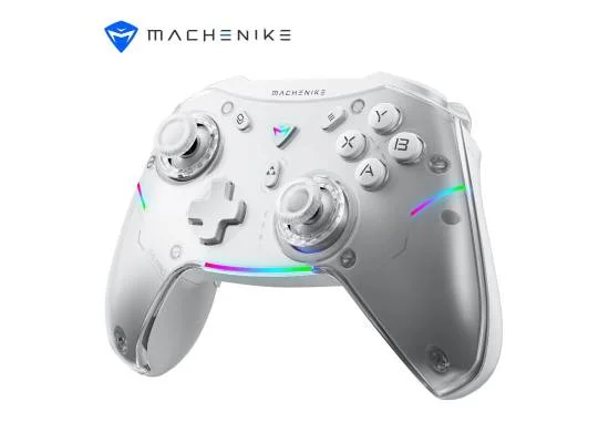 يد تحكم ألعاب MACHENIKE G5 Pro لاسلكية مع عصي Hall Effect وإضاءة RGB - أبيض - Image 8