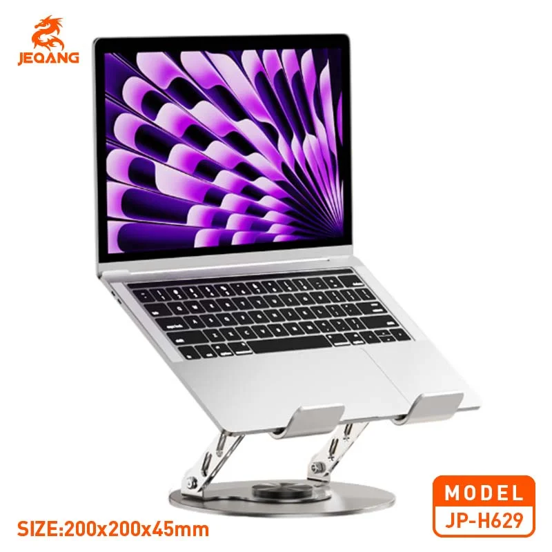 حامل لابتوب JEQANG JP-H629 محمول من سبائك الألومنيوم بدوران 360° - Image 8