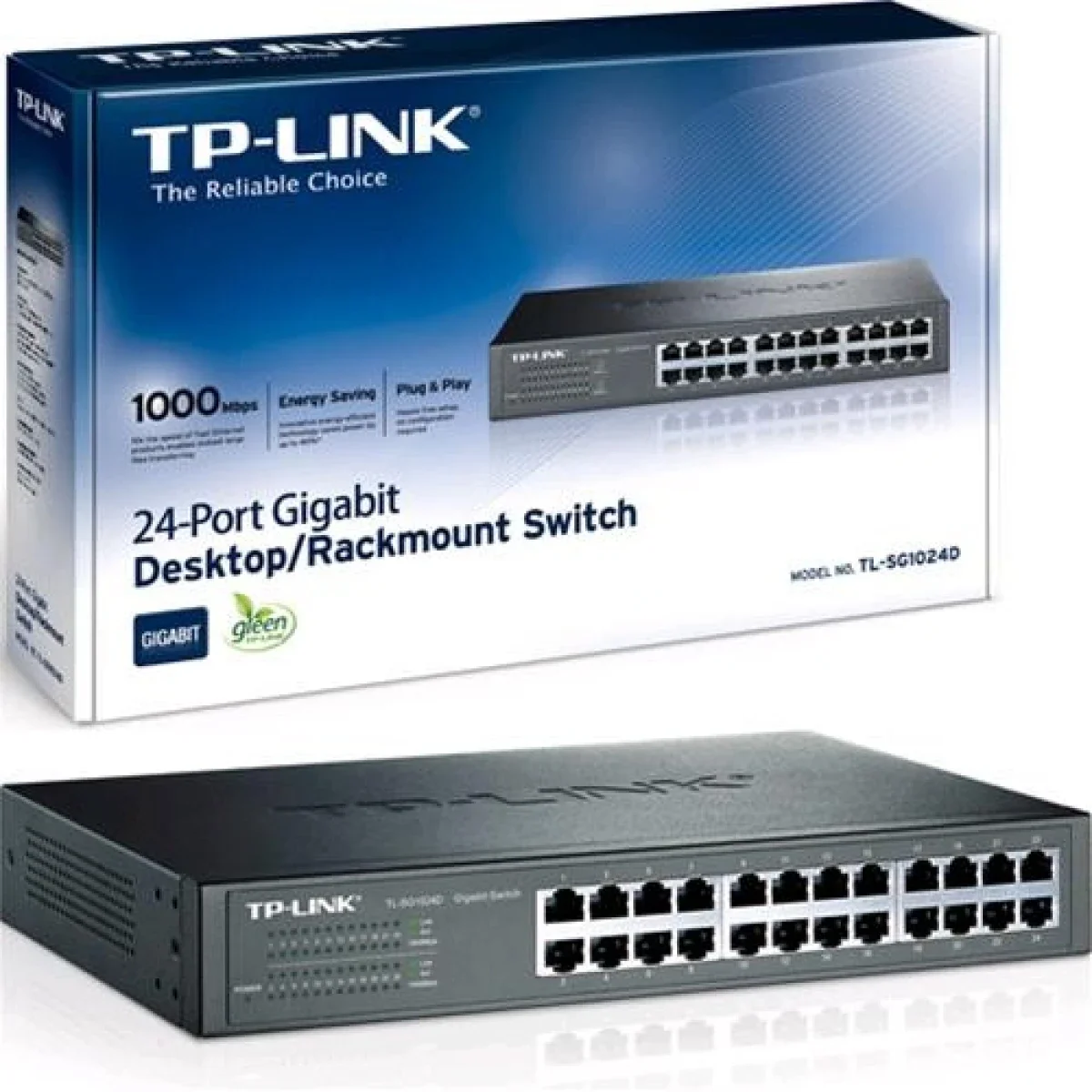 TP-LINK TL-SG1024D 24-Port Gigabit Unmanaged Ethernet Switch