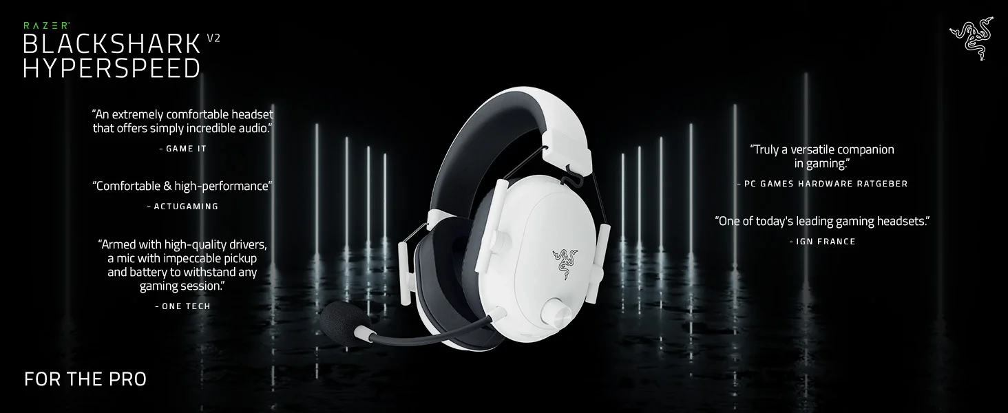 سماعة ألعاب Razer BlackShark V2 HyperSpeed لاسلكية باللون الأبيض - Thumbnail 10