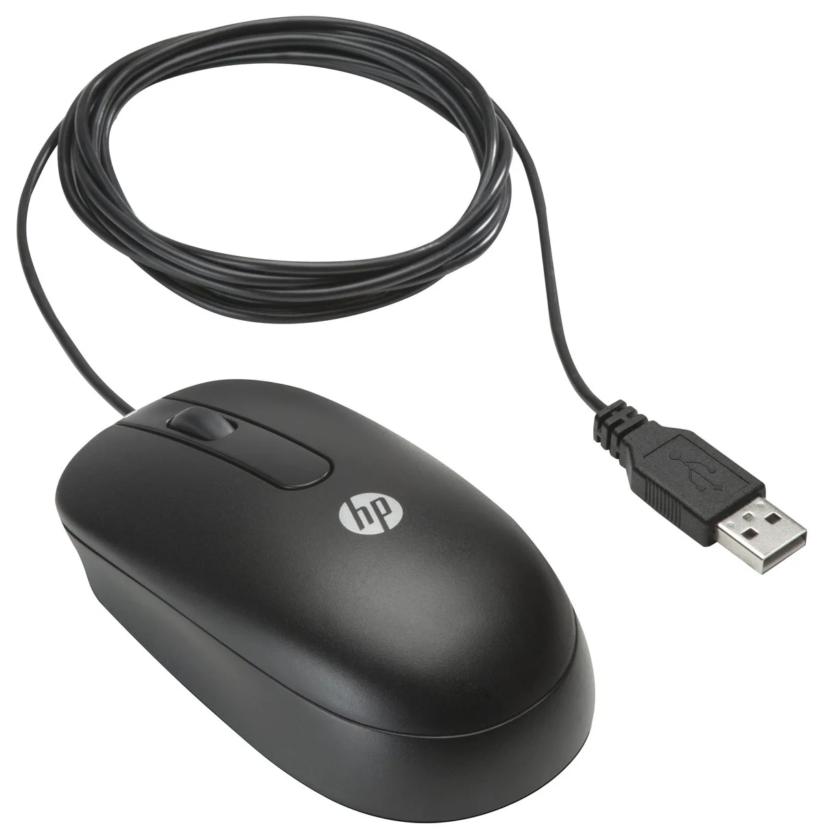 HP Wired USB Optical Scroll Mouse 800 DPI Black - Thumbnail 3
