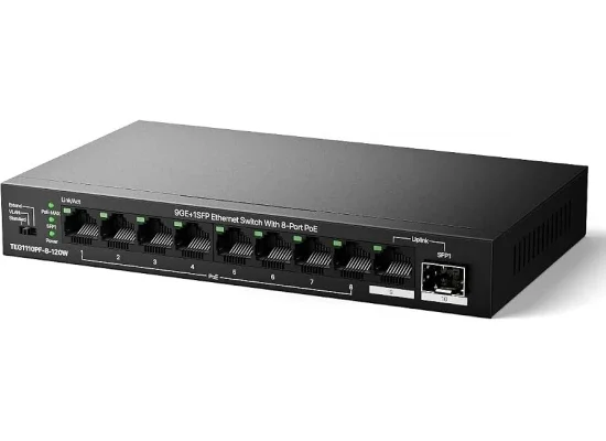 Tenda TEG1110PF-8-120W 10-Port Gigabit Unmanaged Desktop PoE Switch