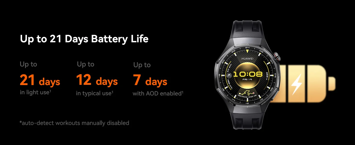 ساعة ذكية HUAWEI WATCH GT 6 Pro 46 مم GPS بشاشة AMOLED 1.47 إنش - بني - Image 14
