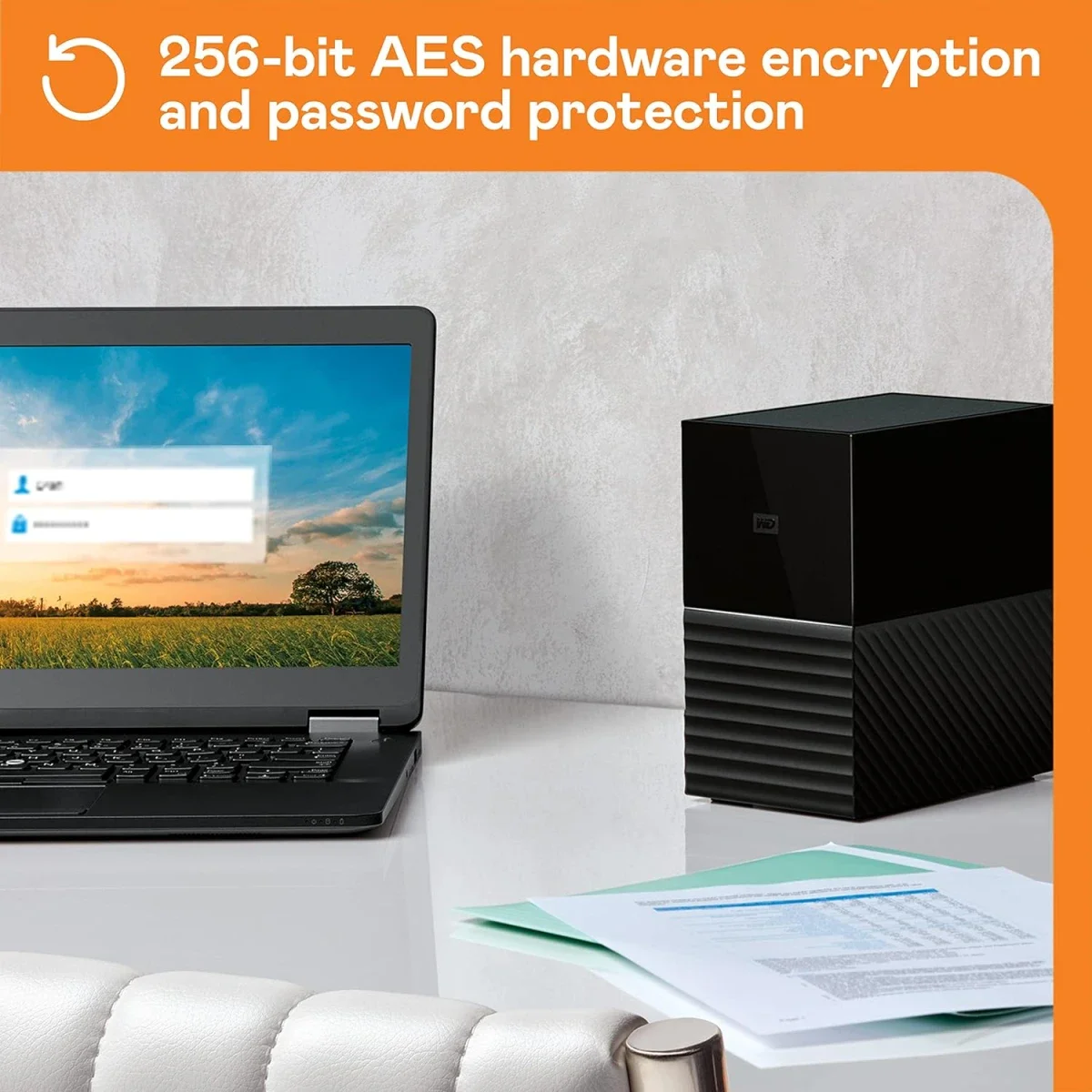 هارد ديسك خارجي مكتبي Western Digital WD My Book Duo 28TB ثنائي الفتحات RAID 0 USB 3.0 Type-C - Image 7