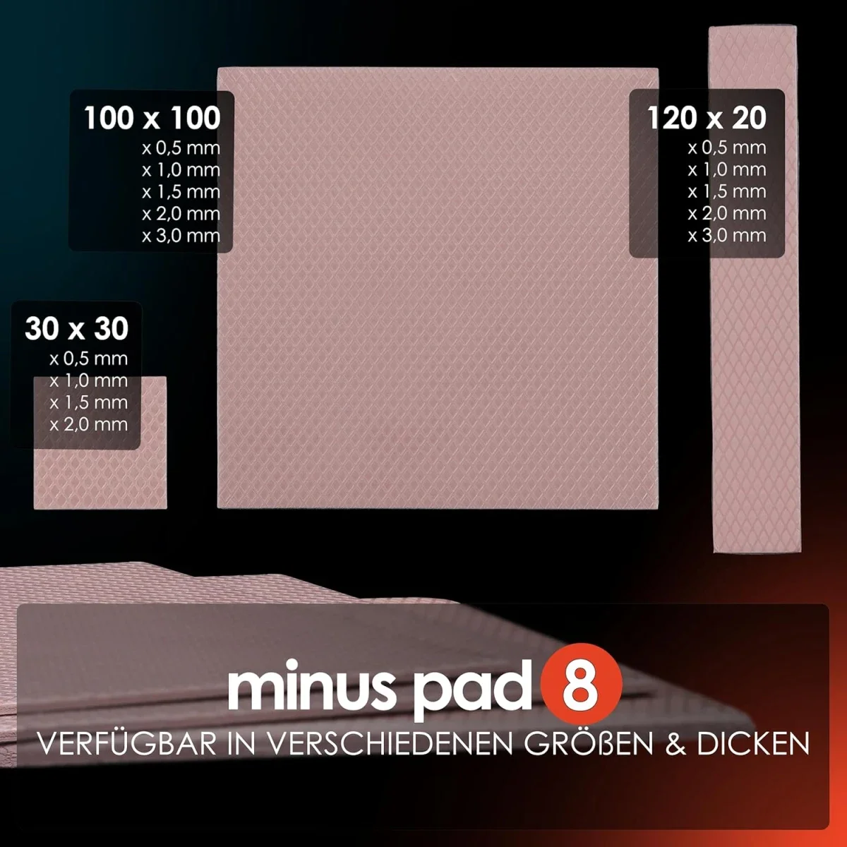 وسادة حرارية Thermal Grizzly TG-MP8 Minus Pad 8 عالية الأداء 100x100x0.6mm - Image 4