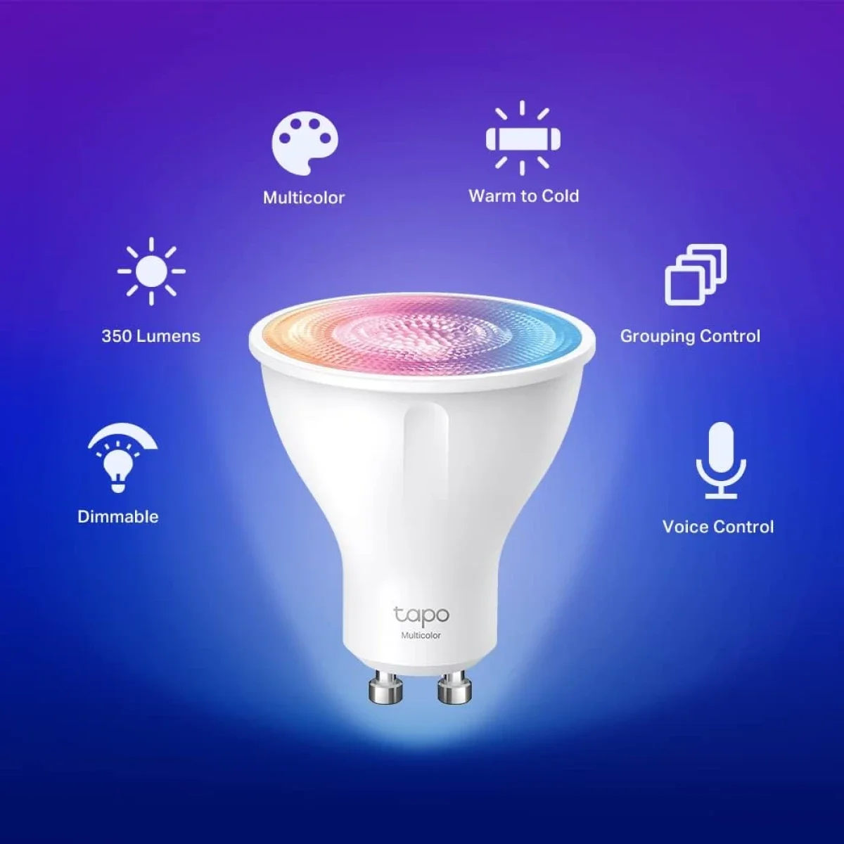 لمبة سبوت LED ذكية GU10 من TP-LINK Tapo L630 متعددة الألوان مع Wi‑Fi - Image 4