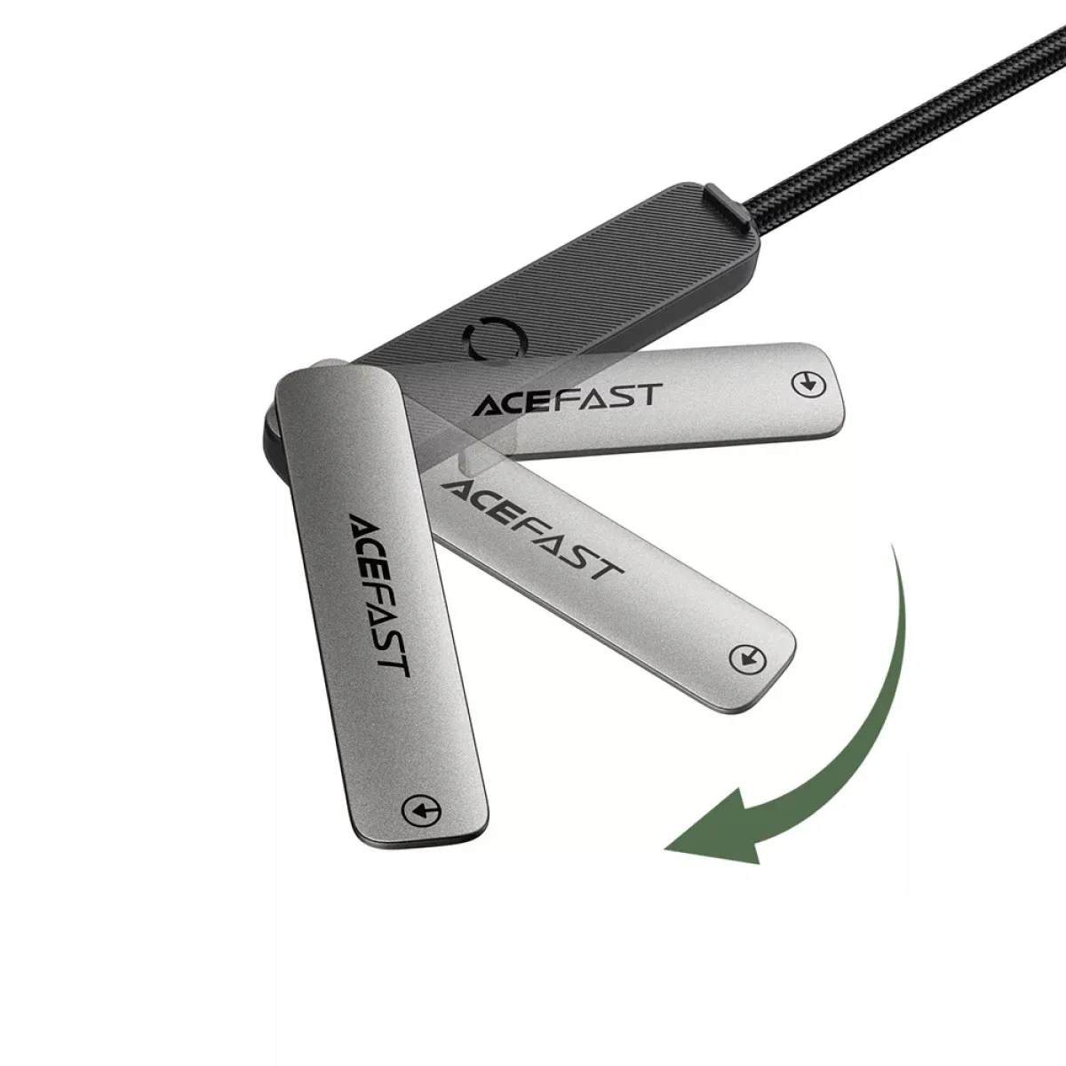 ACEFAST C28-01 USB-C to Lightning Cable with Phone Holder - Metal Grey - Image 4