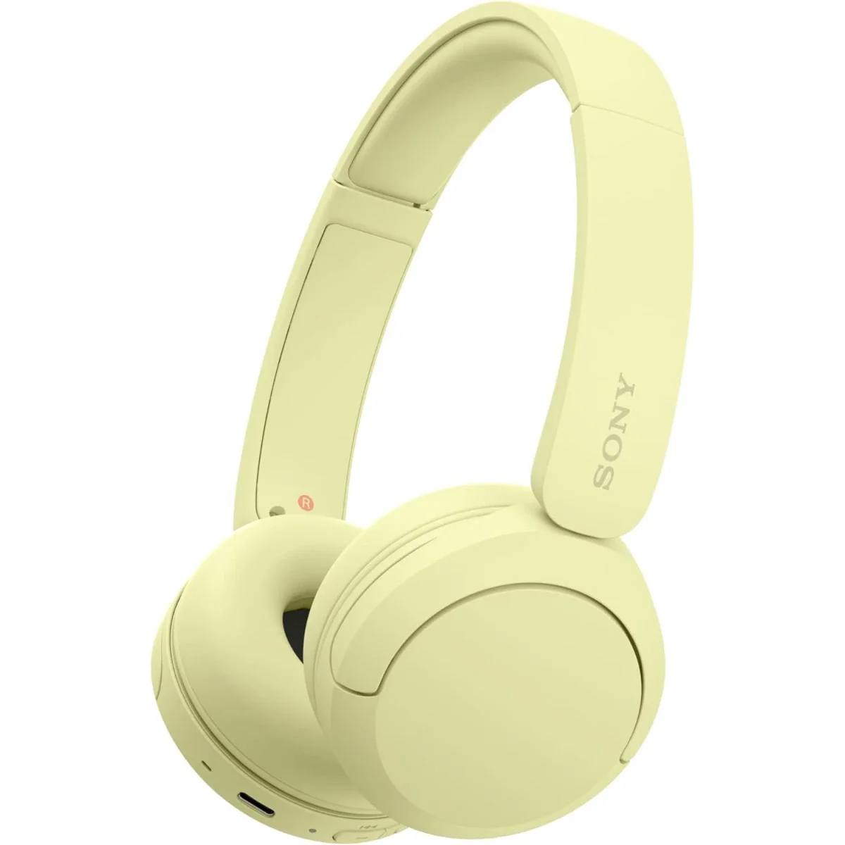 Sony WH-CH520 Wireless Bluetooth 5.2 Headphones, Yellow, Up to 40 Hours