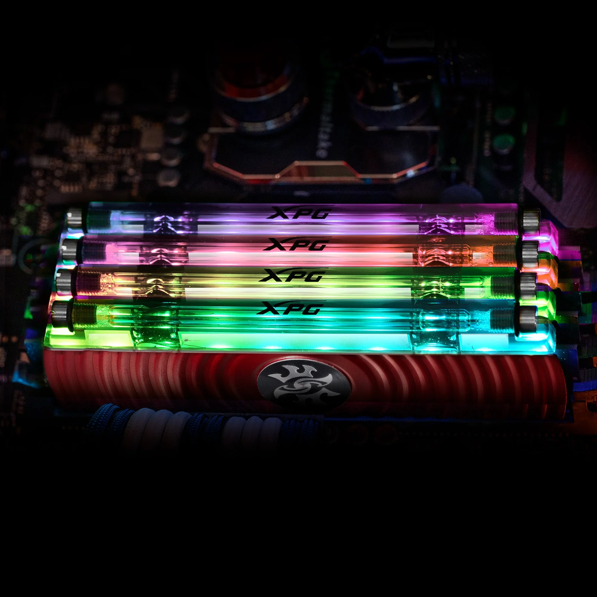 XPG SPECTRIX D80 RGB Red DDR4 3200MHz 16GB CL16 Memory Module - Image 3