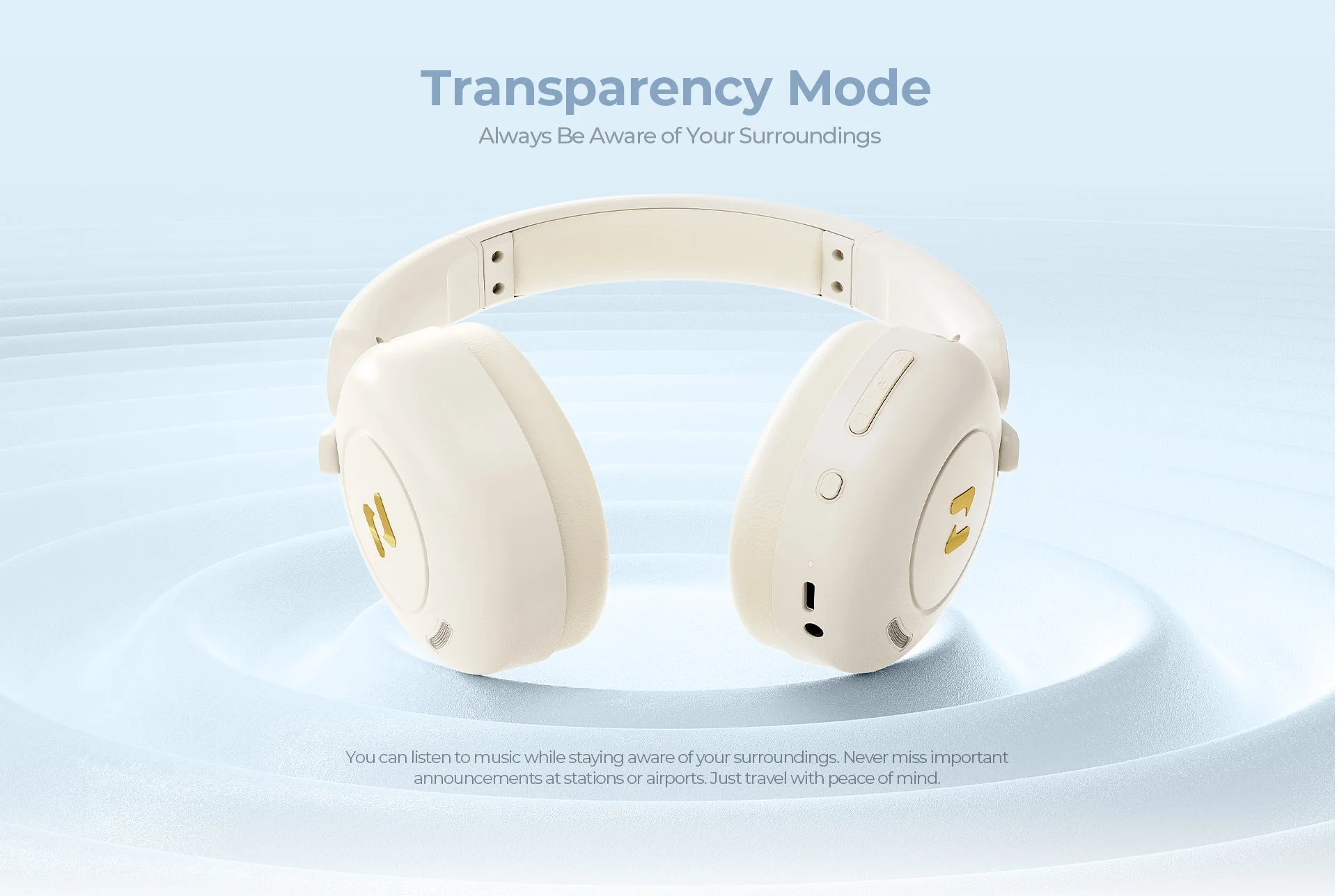 HAVIT H655BT PRO ANC Wireless Over-Ear Noise Cancelling Headphones - Thumbnail 12