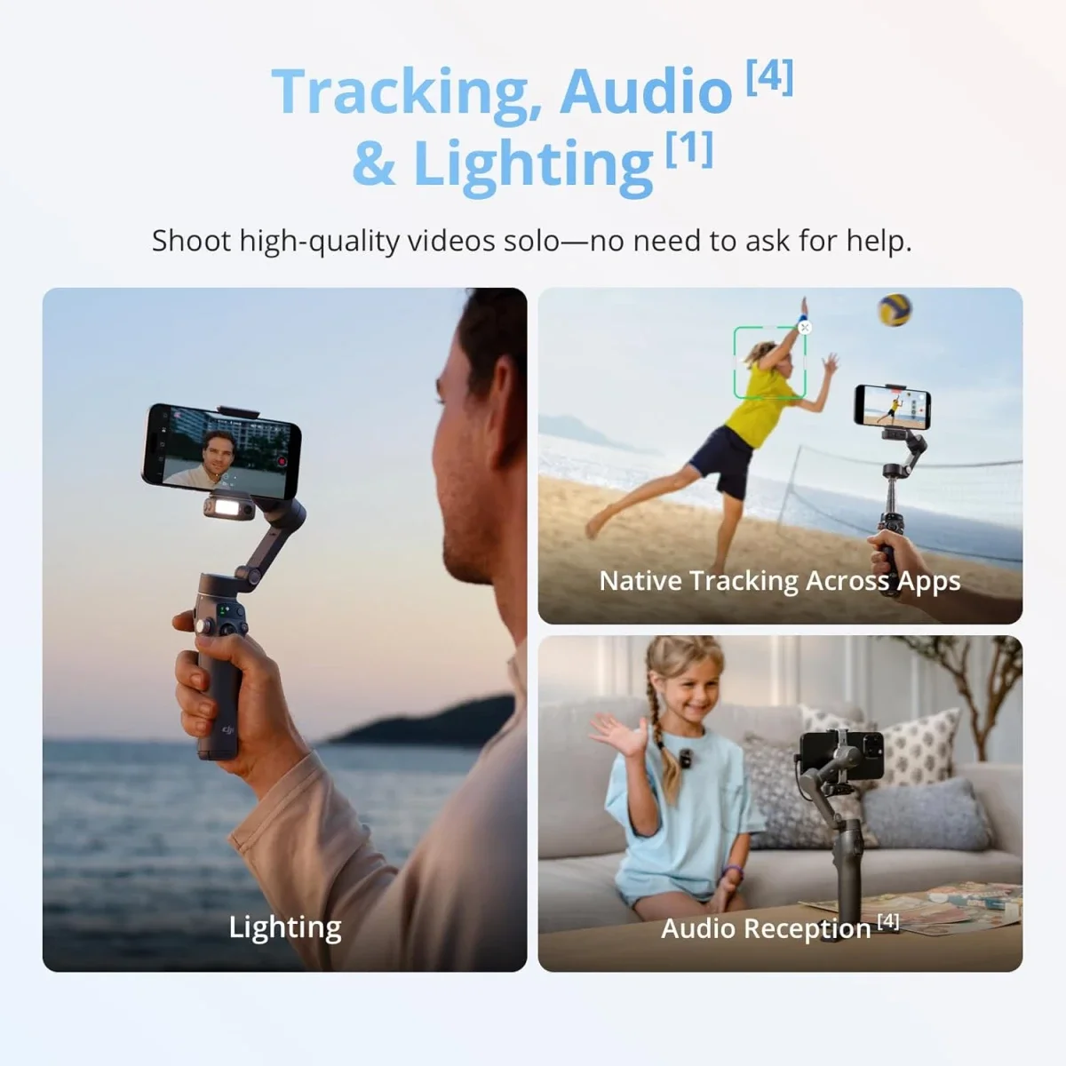 DJI Osmo Mobile 8 Phone Gimbal Stabilizer with AI Tracking, 360° Pan and 10-Hour Battery - Thumbnail 3