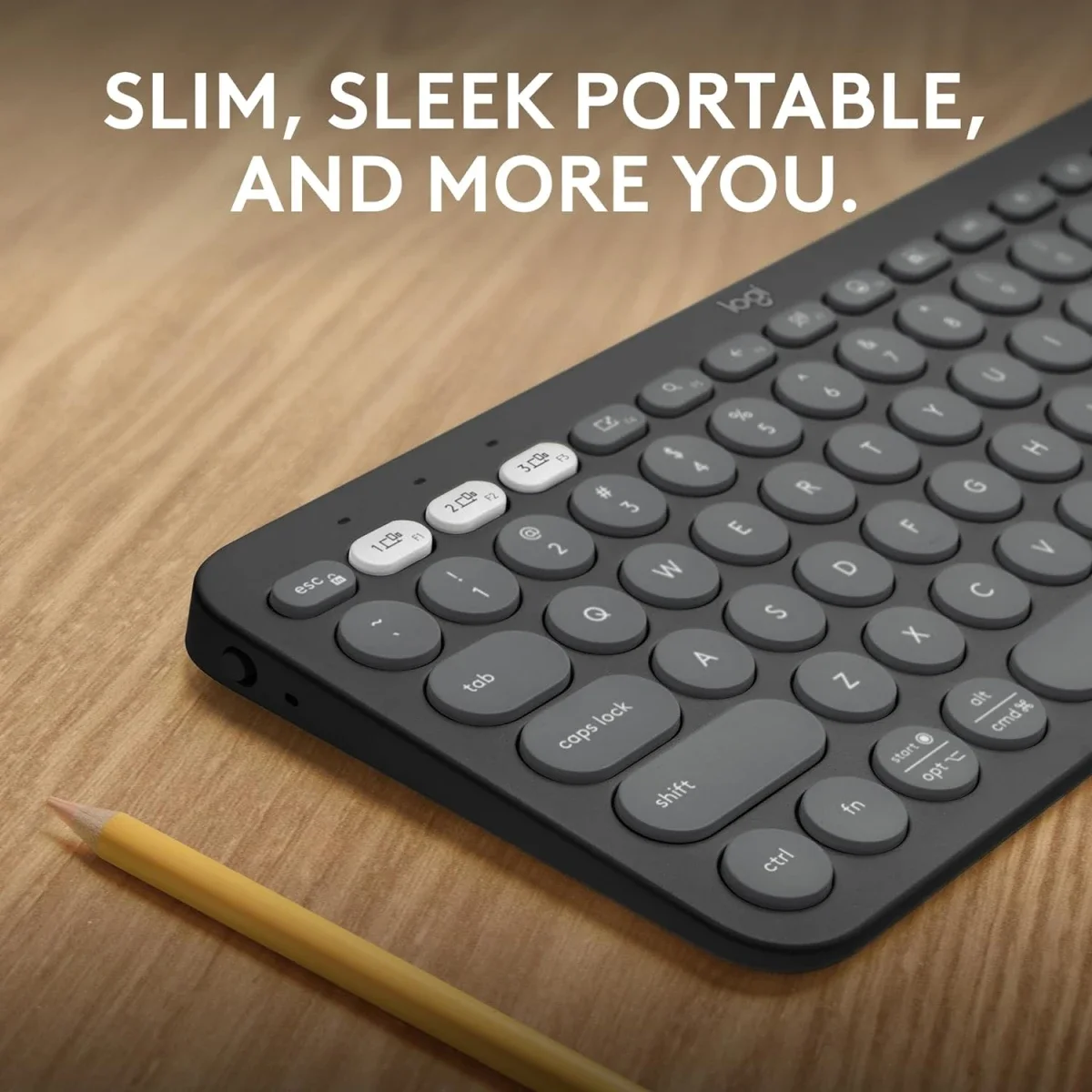 كيبورد Logitech Pebble Keys 2 K380s لاسلكي بلوتوث عربي/إنجليزي - Thumbnail 2