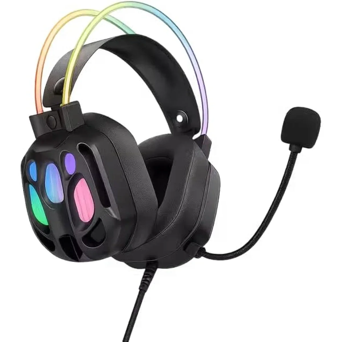 ONIKUMA X89 Gaming Headset with 3.5mm Jack, Surround Sound and RGB Lighting - Black