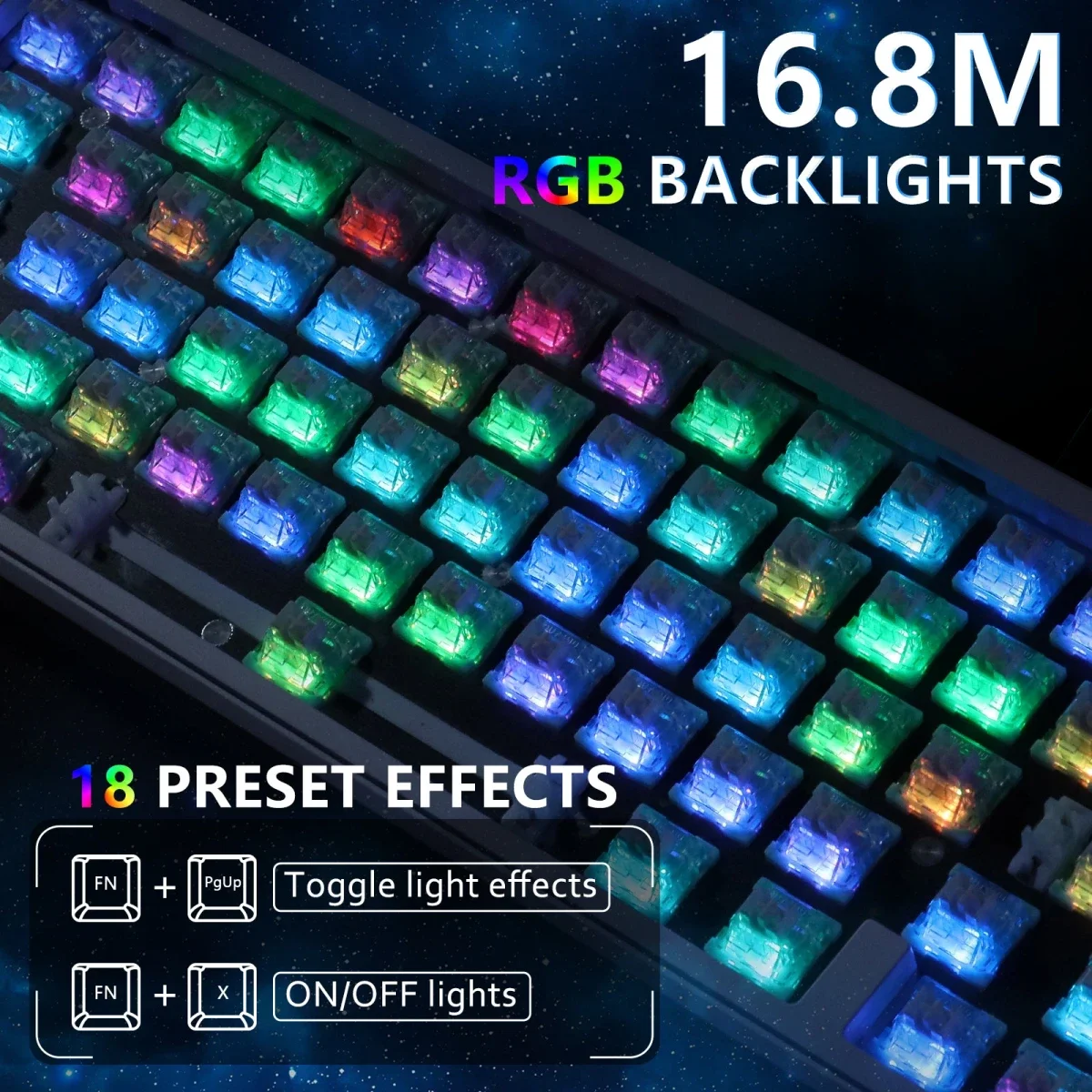 كيبورد ألعاب ATTACK SHARK X65 HE مغناطيسي سلكي 65% أبيض - Image 9