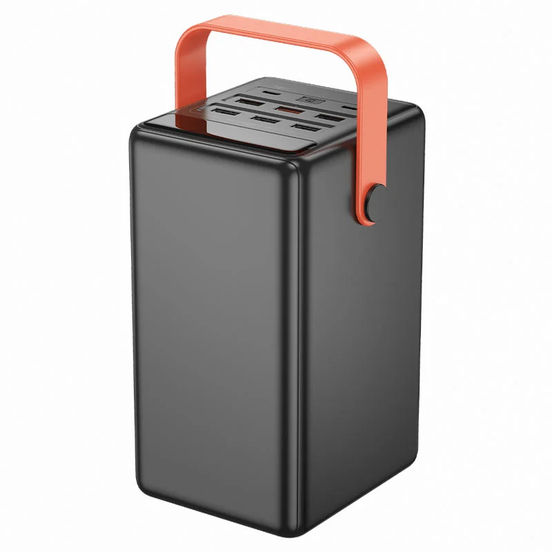 HOCO J142 Surpass 100000mAh Power Bank, 22.5W Fast Charging, 7 Output Ports, Black - Thumbnail 9