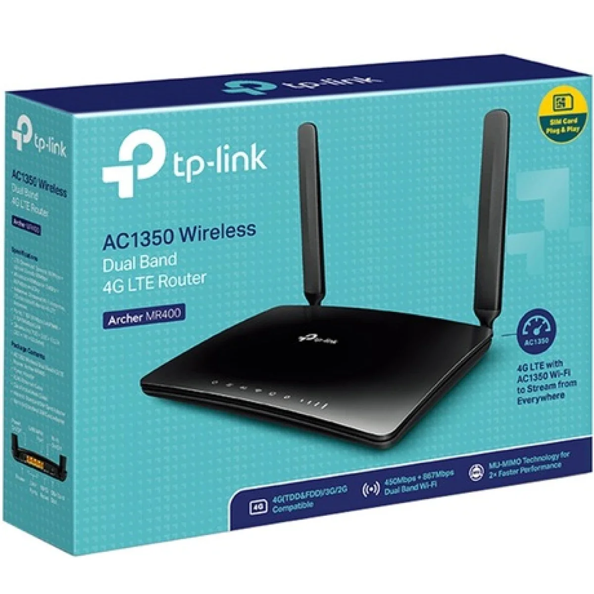 TP-LINK Archer MR400 AC1200 Dual Band 4G LTE Router - Image 1