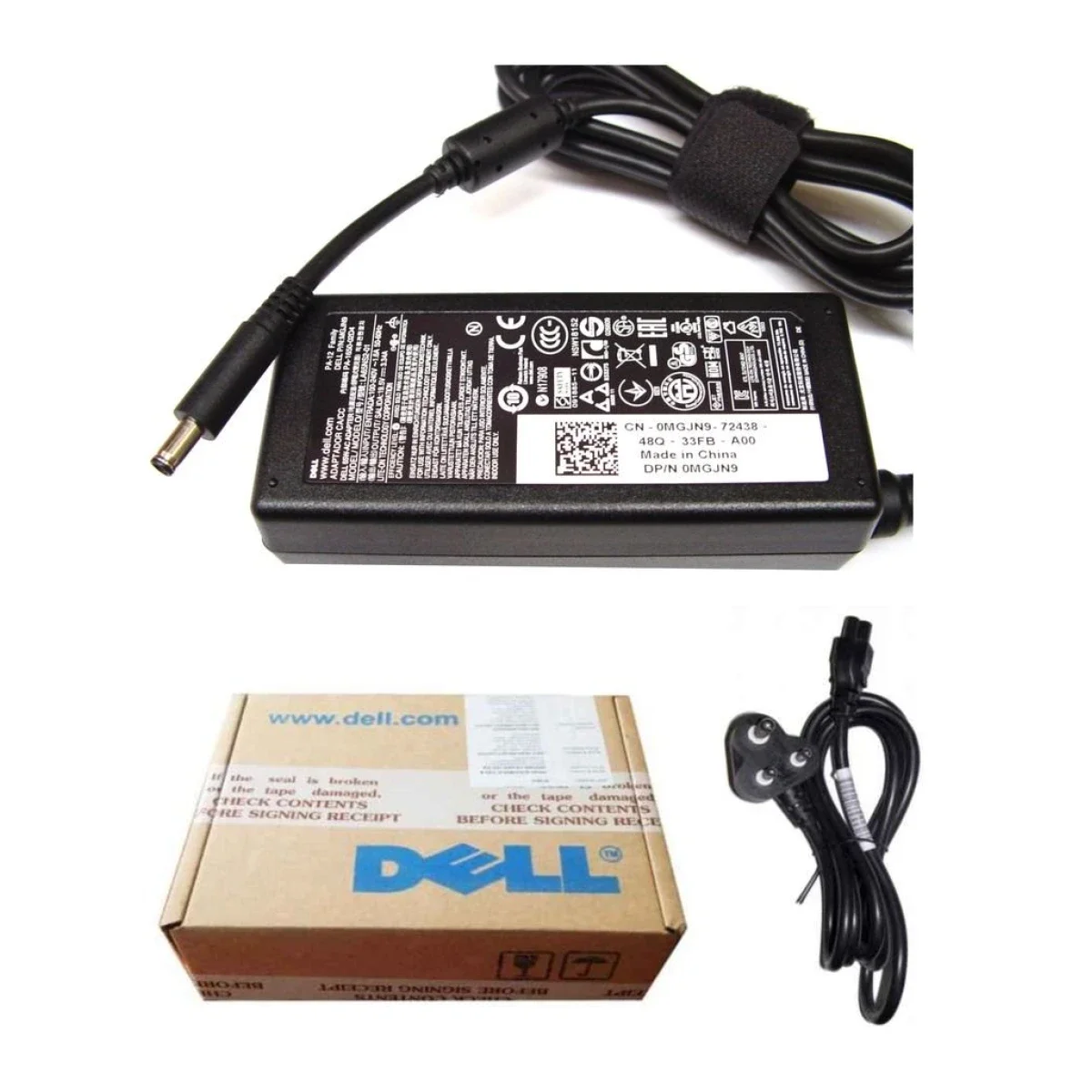 محول لابتوب Dell أصلي برأس دبوس كبير 19.5 فولت 4.62 أمبير