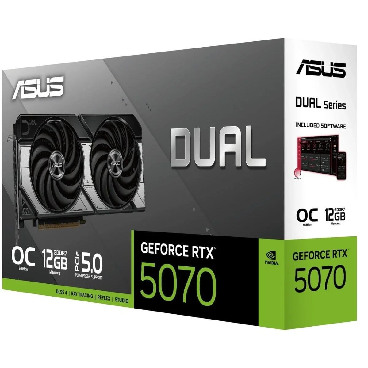 كرت شاشة Asus Dual GeForce RTX 5070 OC Edition 12GB GDDR7 - Image 1