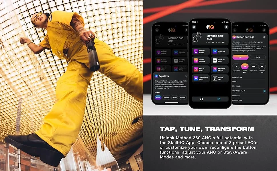 سماعات أذن لاسلكية Skullcandy Method 360 ANC بصوت Bose - Bone - Image 11