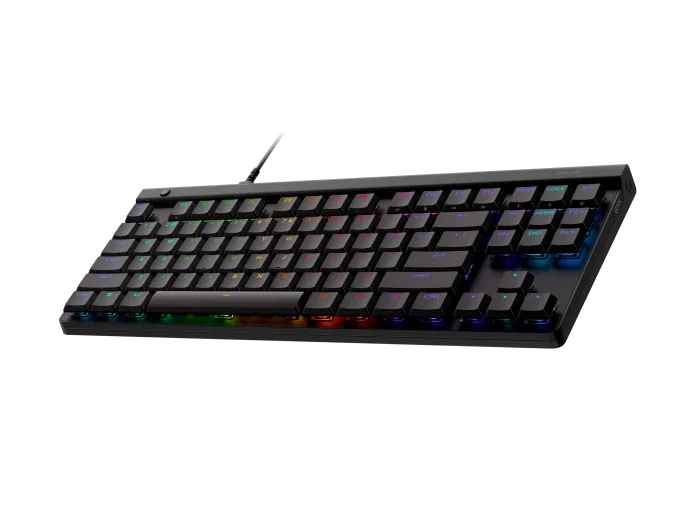 كيبورد ألعاب Logitech G515 TKL سلكي منخفض الارتفاع بإضاءة RGB ومفاتيح بنية - Image 2