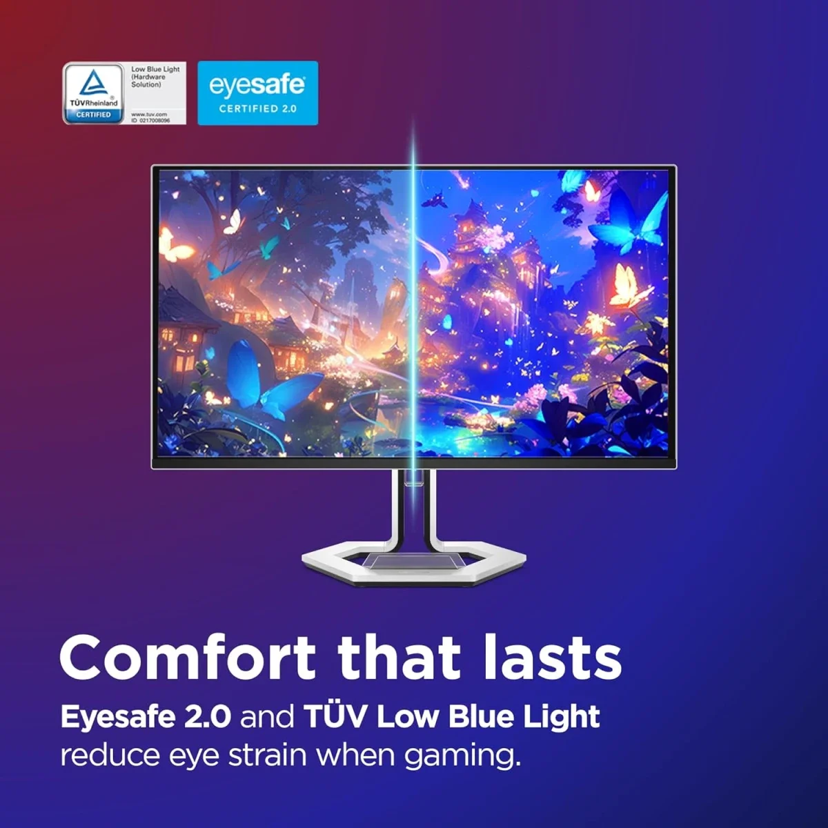 شاشة ألعاب Lenovo Legion Pro 27Q-10 مقاس 26.5 إنش QD-OLED بدقة QHD ومعدل 280 هرتز وزمن استجابة 0.03 مللي ثانية، أبيض - Thumbnail 6