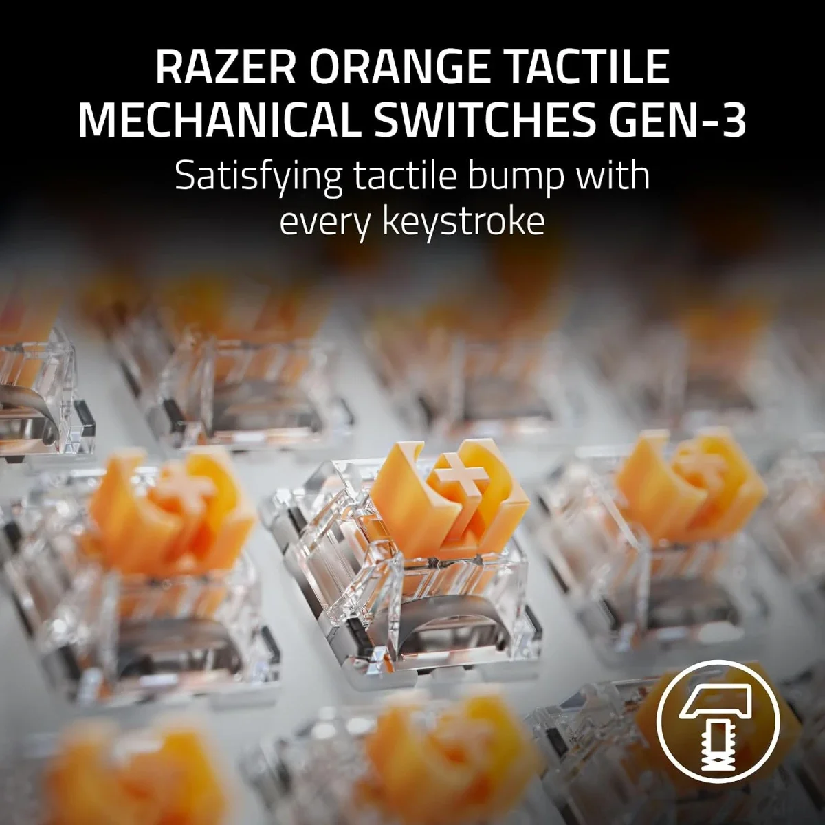 Razer Reclusa X Mini 65% Hot-Swappable Mechanical Keyboard, 3 & 5-Pin Support, Orange Tactile Gen-3 Switches, Chroma RGB, Doubleshot ABS Keycaps, Sound Dampening - Image 10