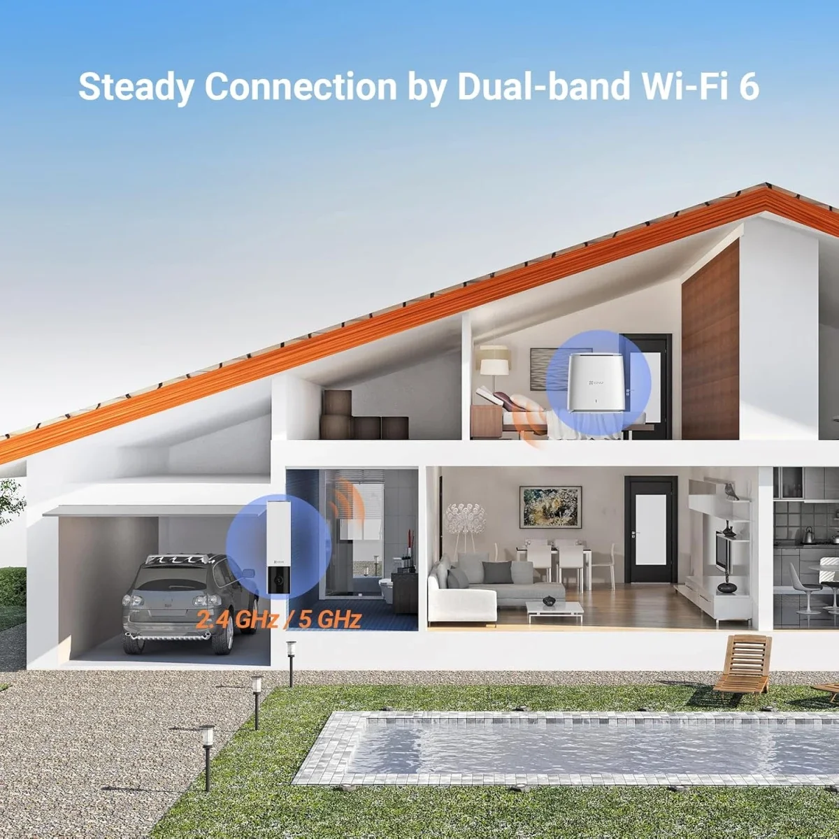 كاميرا مراقبة خارجية Ezviz EL3 بدقة 2K مع مصباح واتصال Wi‑Fi وصوت ثنائي الاتجاه - Image 7