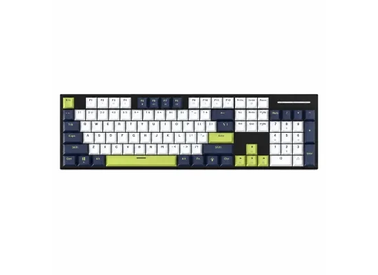 لوحة مفاتيح ميكانيكية سلكية كاملة الحجم Fantech أبيض/أزرق بمفاتيح Rosie ATOM104S MORI MK878S - Image 4