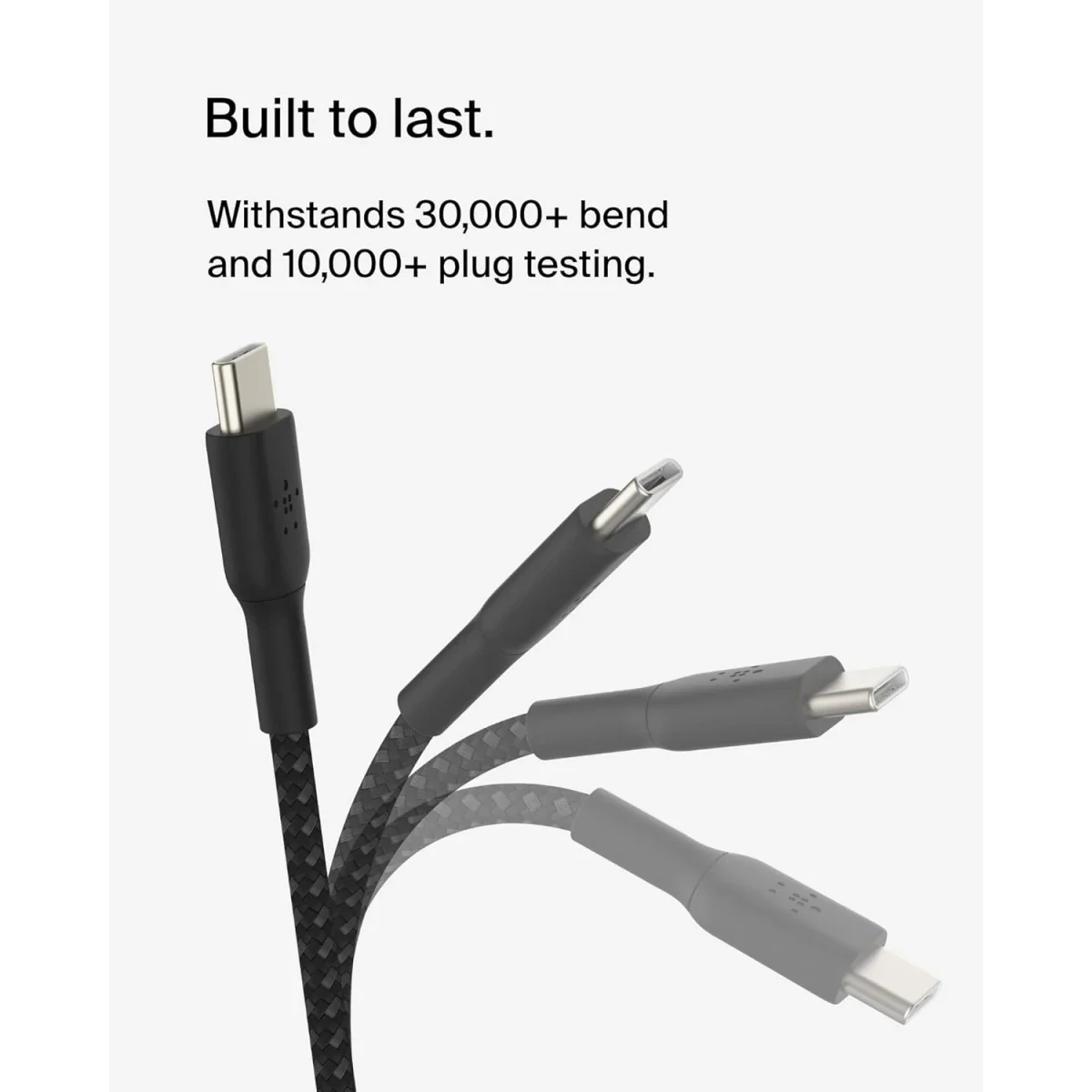 Belkin BoostCharge Braided USB-C to USB-C Cable 1M/3.3ft Black - Image 4