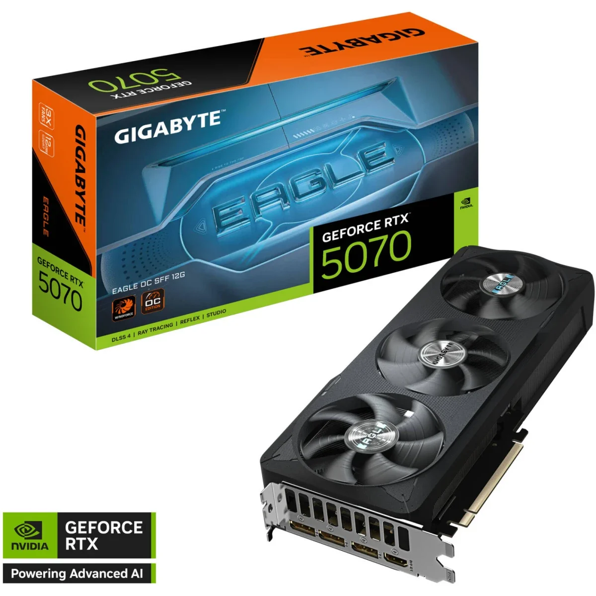 كرت شاشة GIGABYTE GeForce RTX 5070 EAGLE OC SFF بسعة 12GB GDDR7 - Image 1