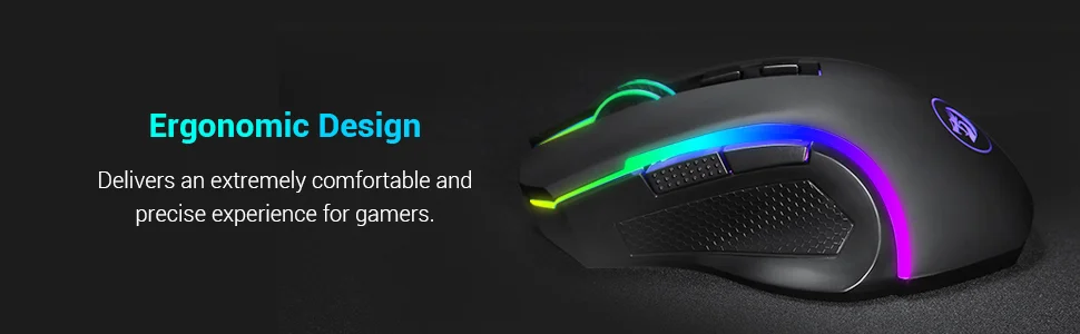 Redragon M602 Griffin Tri-Mode Wireless RGB Gaming Mouse, 8000 DPI - Thumbnail 11