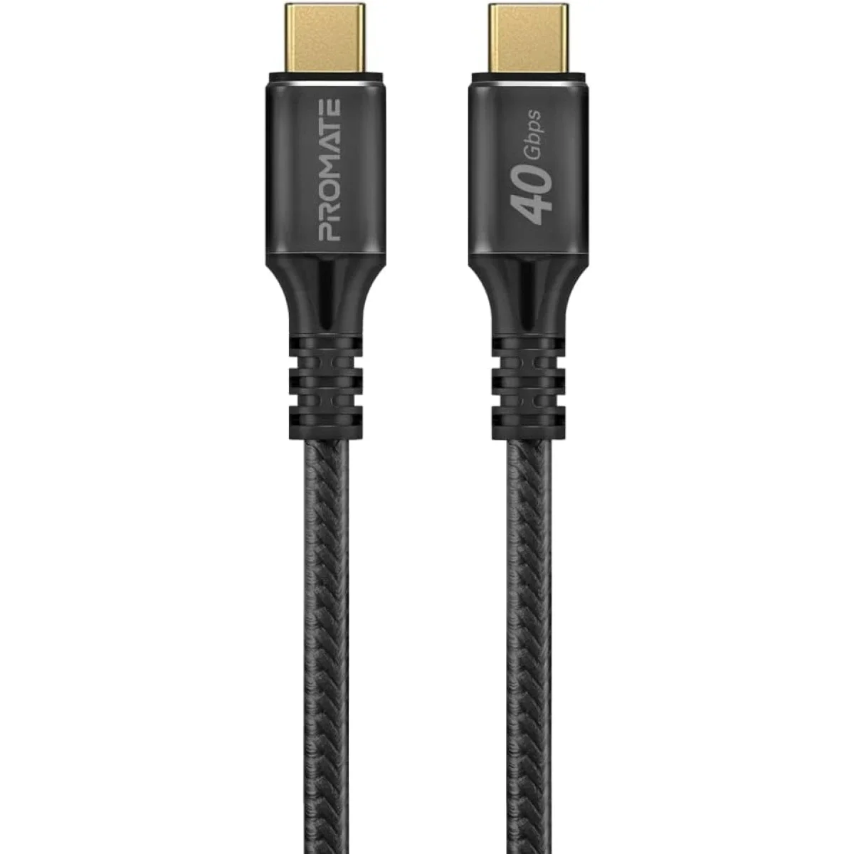 Promate PowerBolt240-2M USB-C Cable 240W Thunderbolt 3 40Gbps 8K 2M Black