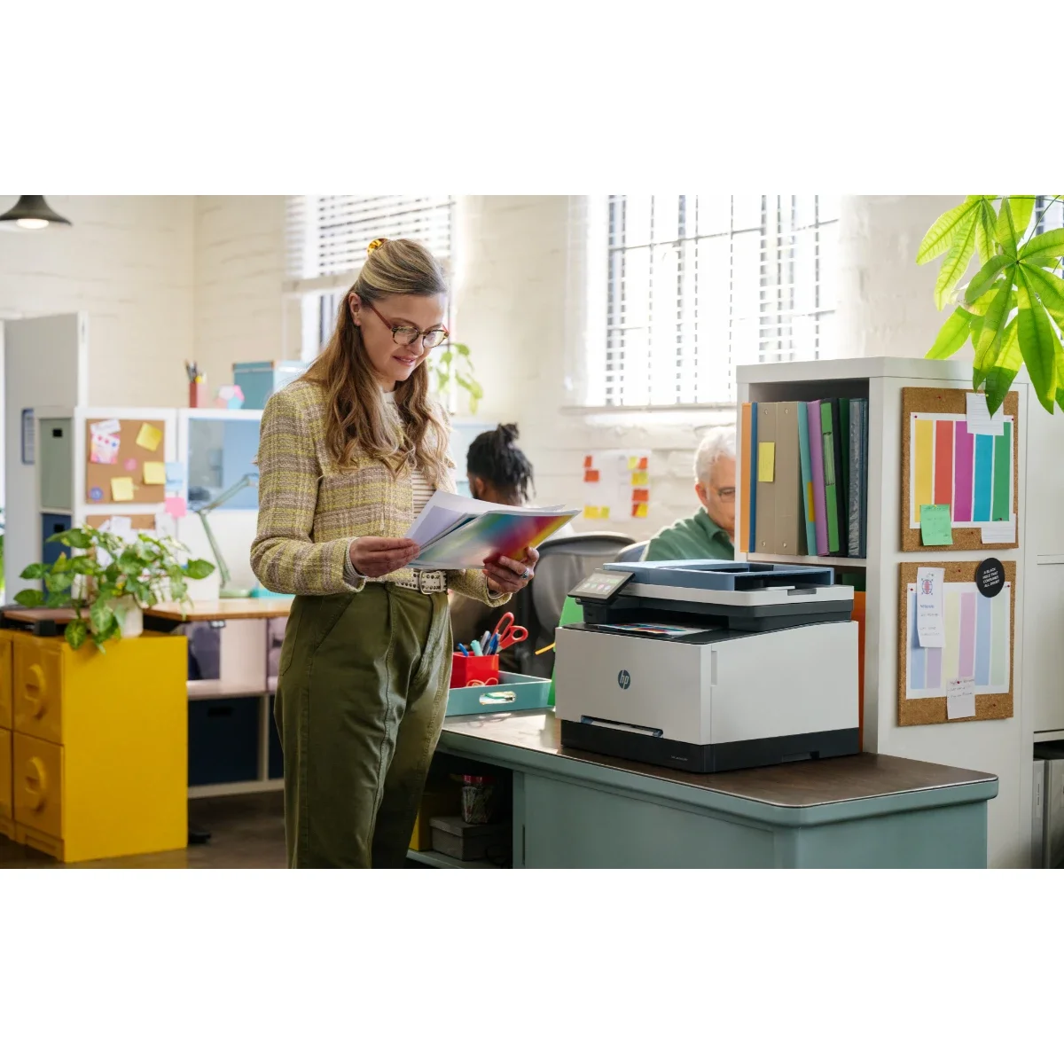 HP Color LaserJet Pro 3303sdw Wireless All-in-One Color Laser Printer, Duplex, Scan & Copy, 25 ppm, White - Thumbnail 4