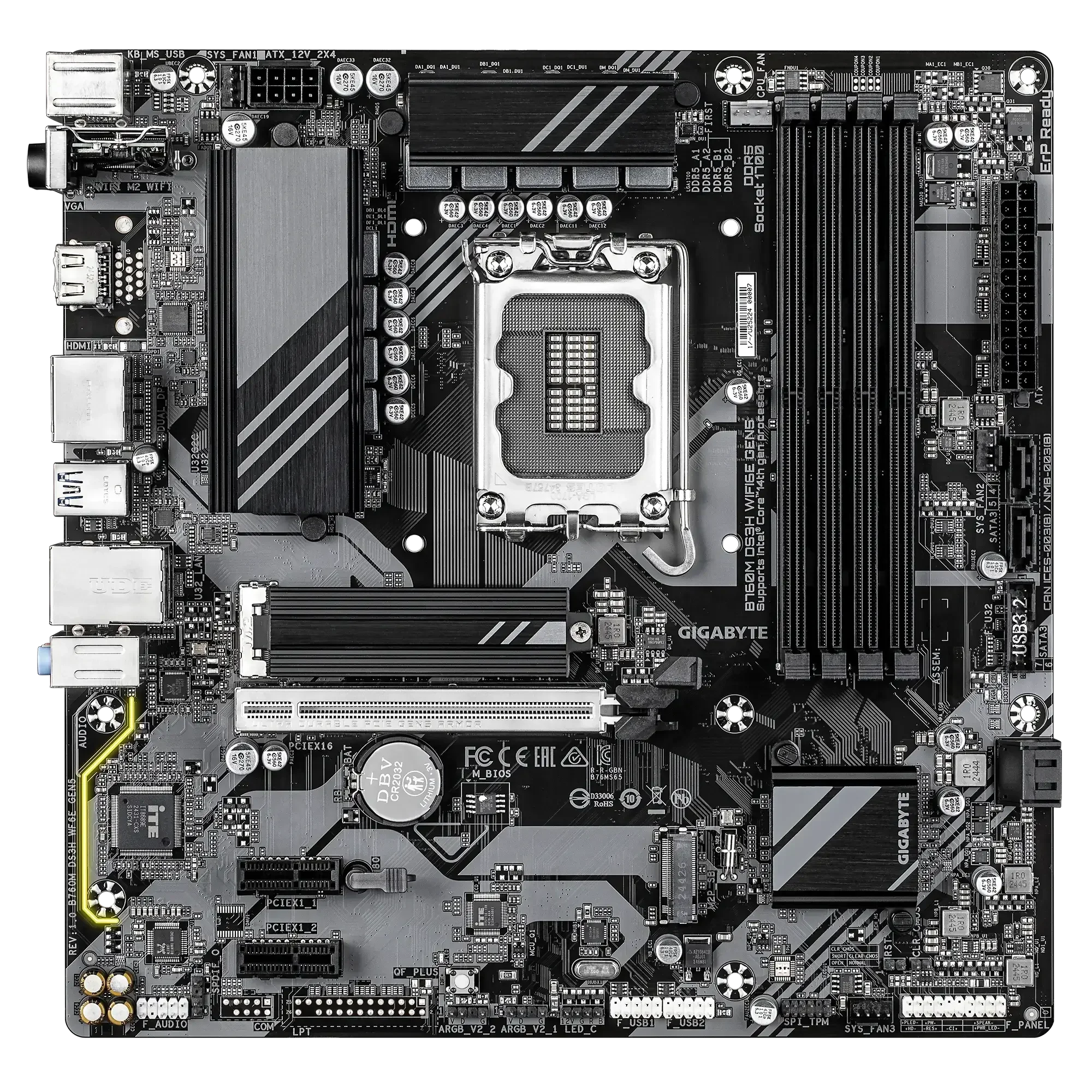 لوحة كمبيوتر GIGABYTE B760M DS3H WiFi 6E Gen5 DDR5 - Image 5