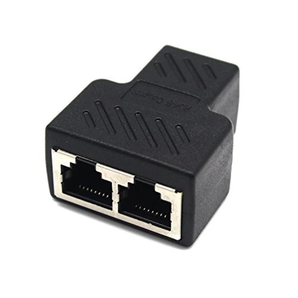 محول CHINA من RJ45 إلى 2 RJ45 معدني أسود
