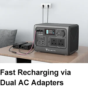 محطة طاقة محمولة BLUETTI EB55 بسعة 537Wh وقدرة 700W LiFePO4 رمادي - Thumbnail 15