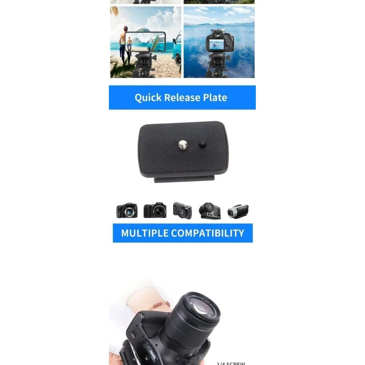 Jmary KP-2599 Professional Aluminum Tripod and Monopod for DSLR Cameras & Smartphones - Black - Thumbnail 9