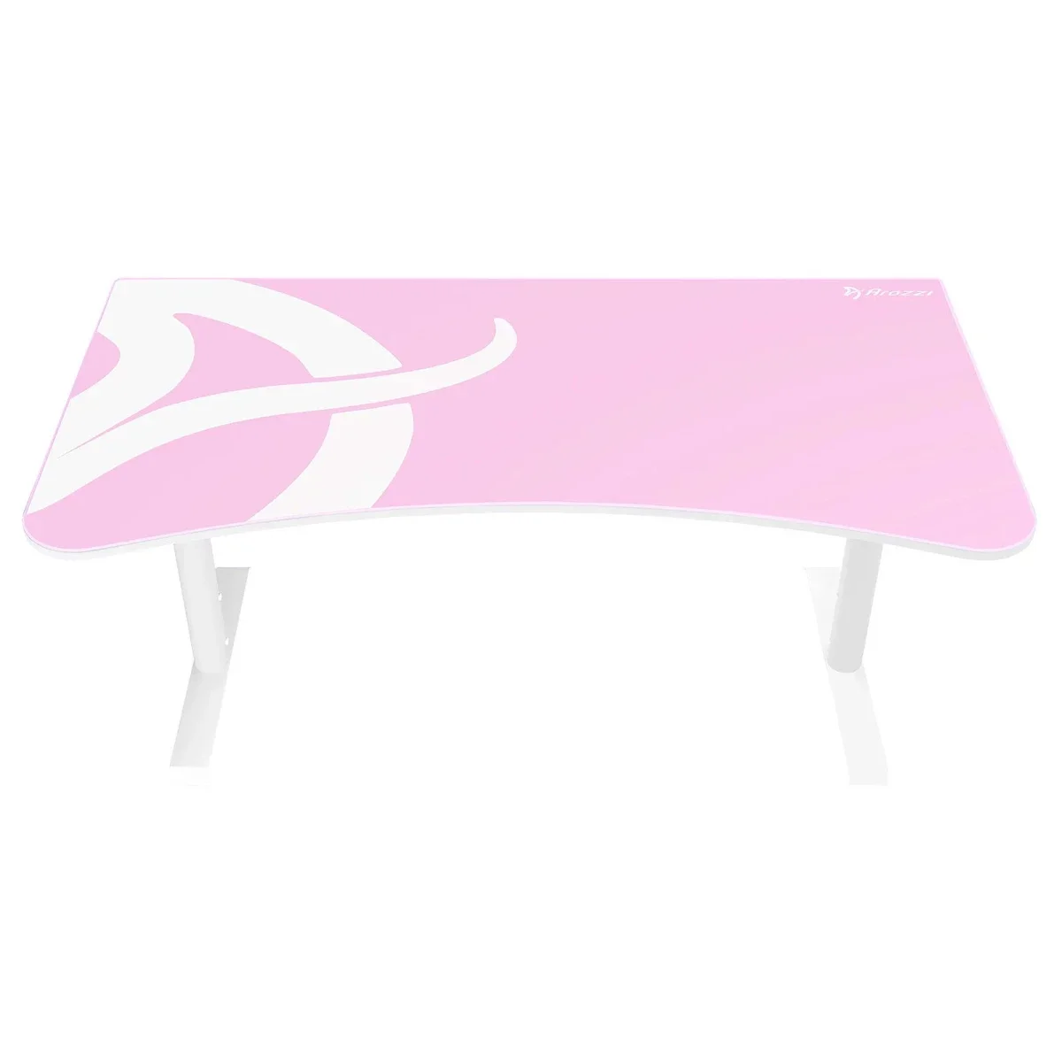 Arozzi Arena Ultrawide Curved Gaming Desk with Water-Resistant Mat, 160 cm, Pink - Image 2