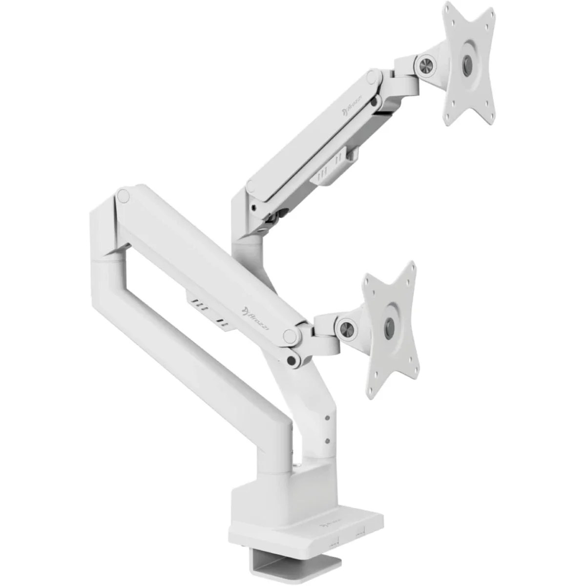 Arozzi Alzare Neo Duo Dual Gas Spring Monitor Arm, Up to 9kg, White