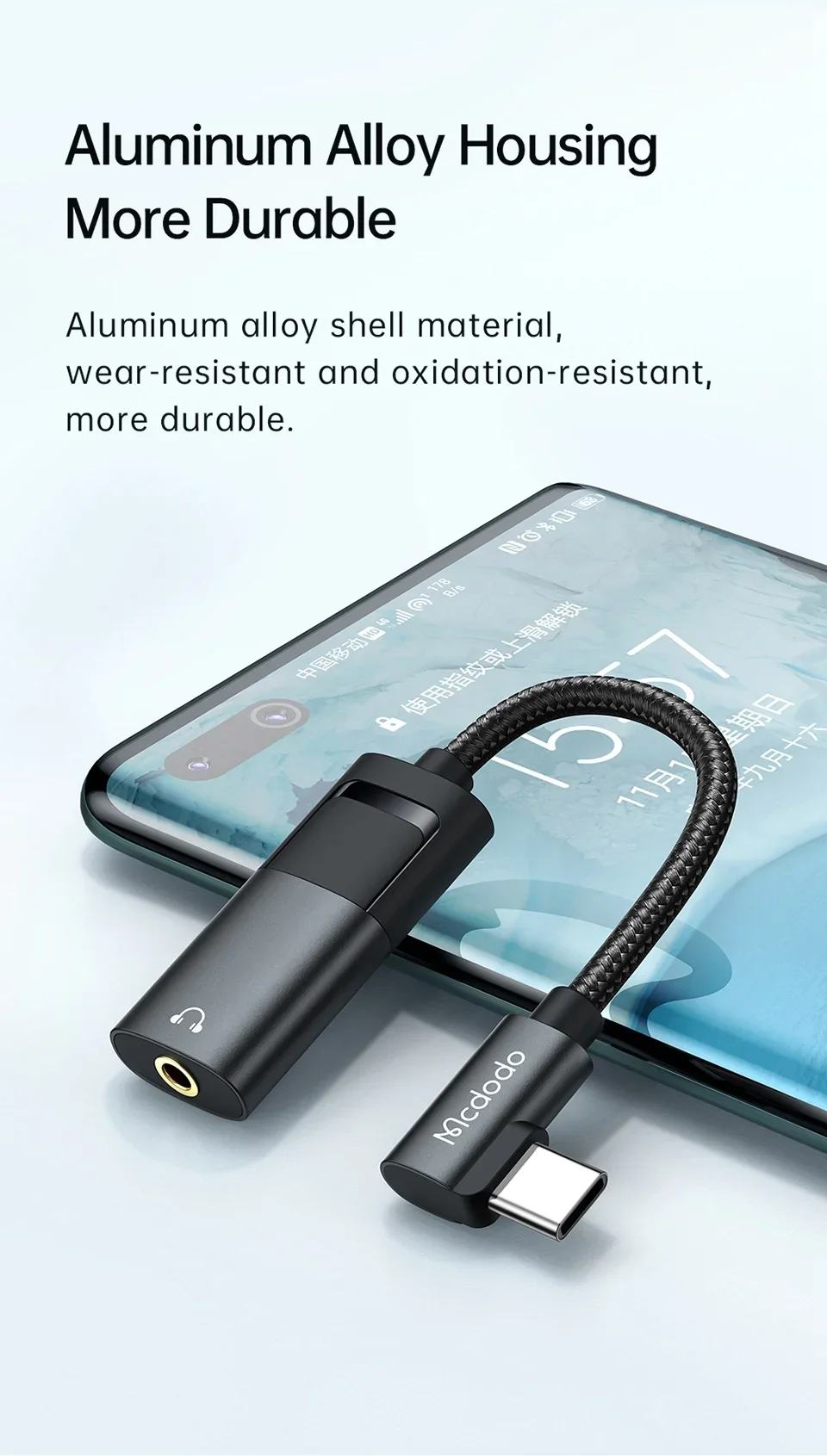 Mcdodo CA-1880 60W PD USB-C to USB-C and 3.5mm AUX Audio Cable - Image 15