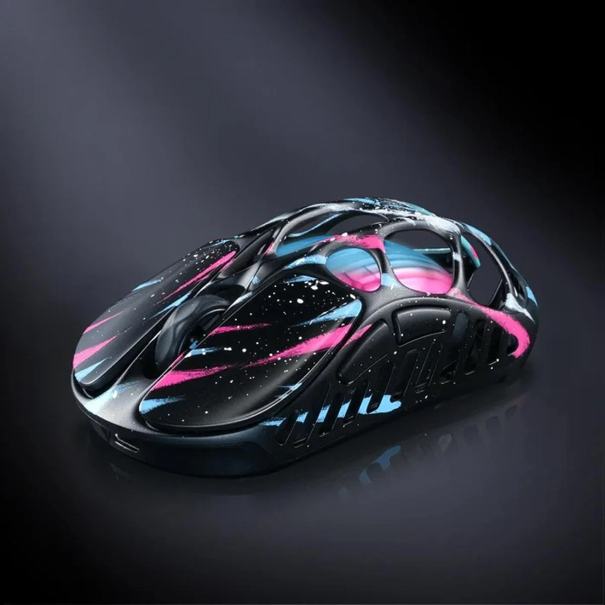 ماوس ألعاب GravaStar Mercury X Pro بدقة 32000 DPI ومستشعر PAW 3950، 49 جم، نيون جرافيتي - Image 5
