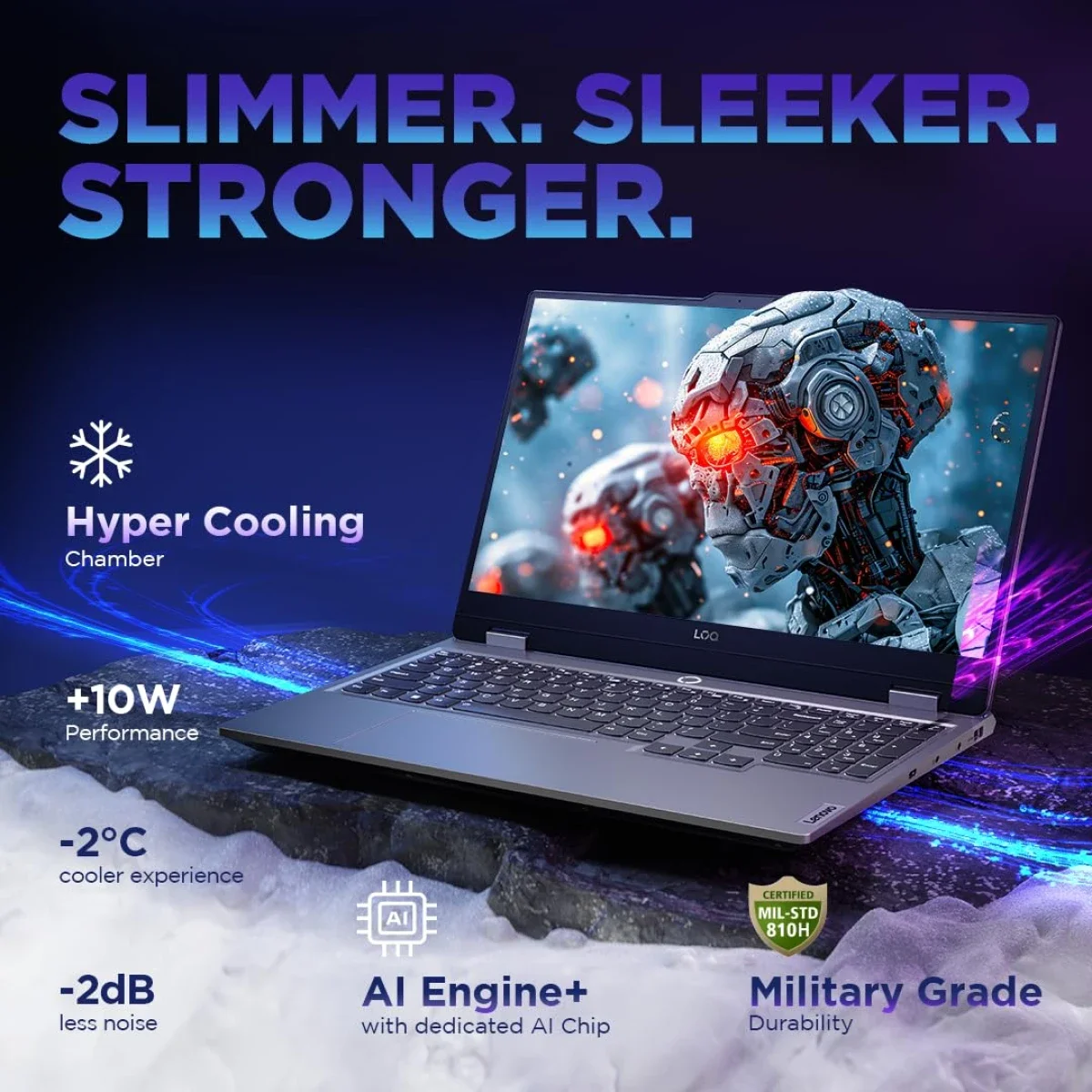 Lenovo LOQ 15IRX9 Gaming Laptop, 13th Gen Intel Core i5-13450HX, RTX 3050 6GB, 15.6-Inch FHD IPS 144Hz, Luna Grey - Image 10