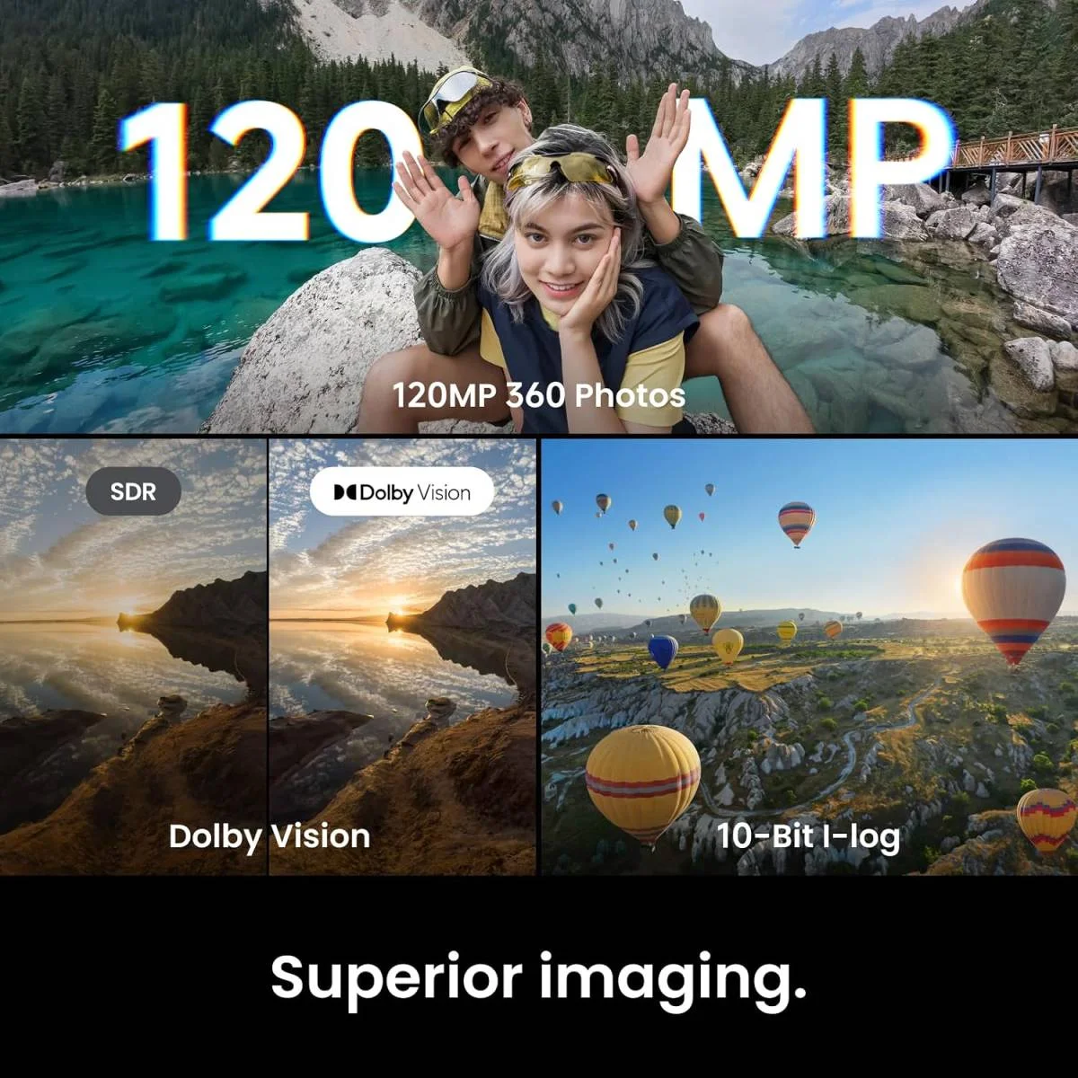 كاميرا أكشن Insta360 X6 حزمة Essentials بتصوير 360 درجة 8K50fps، مستشعرين 1/1.1 إنش، نظام ثلاث شرائح AI، InstaFrame 2.0، عصا سيلفي مخفية 114 سم وعلبة شحن سريع، أسود - Thumbnail 2