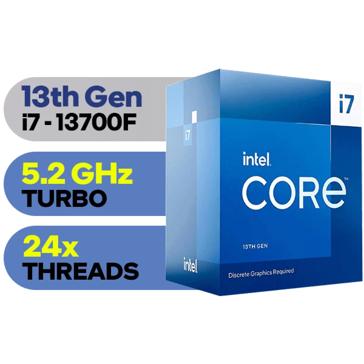 معالج مكتبي Intel Core i7-13700F الجيل 13، ذاكرة تخزين مؤقت 30MB، حتى 5.20GHz - Thumbnail 2