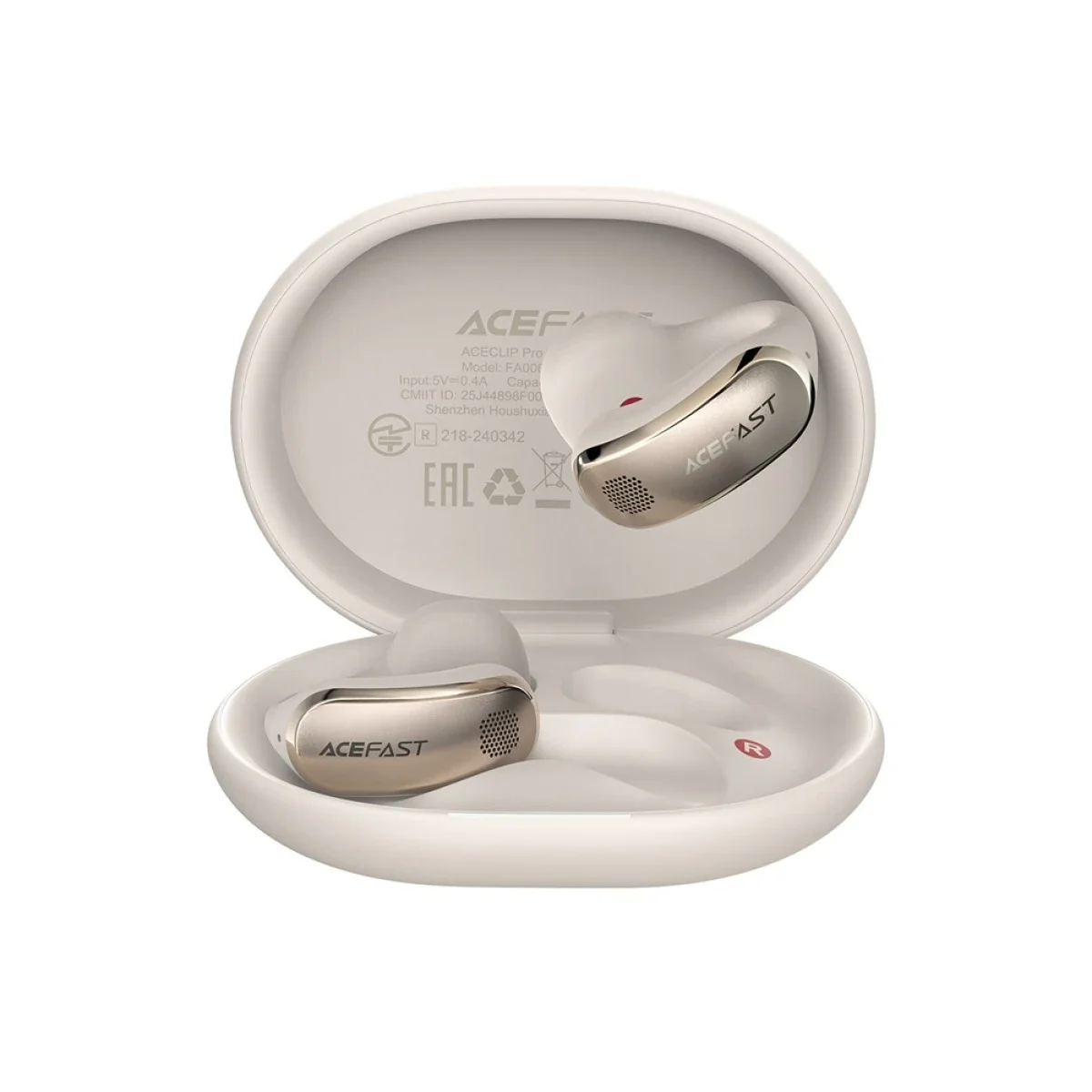 ACEFAST ACECLIP Pro Open-Ear Wireless Earbuds with Dual Mic Noise Reduction - Light Gold - Thumbnail 3