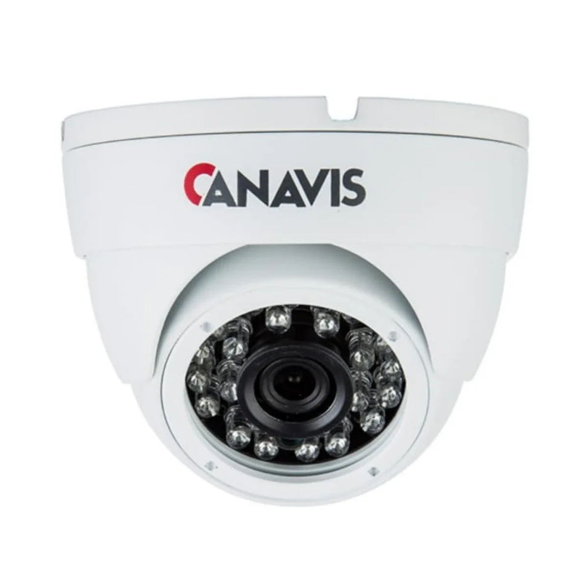 كاميرا مراقبة قبة بلاستيكية Canavis 900TV بمصفوفتي LED، أبيض