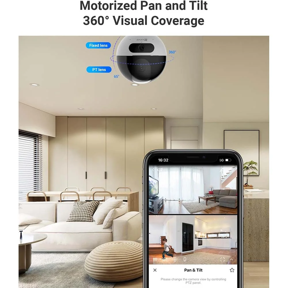 Ezviz C7 Dual (CS-C7 DUAL) Indoor 2K+ 4MP Pan & Tilt Wi-Fi Camera - Image 2