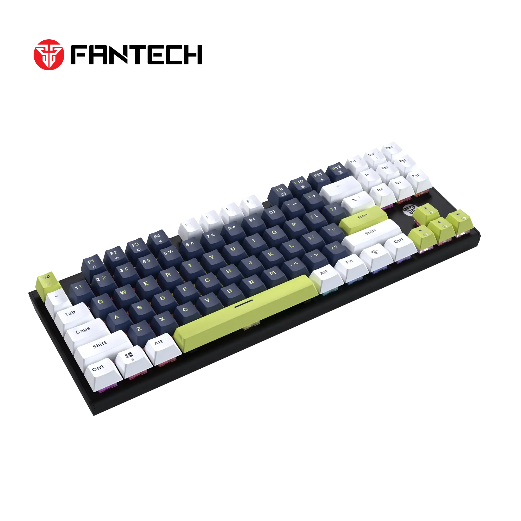 كيبورد ألعاب ميكانيكي سلكي مع اضاءة   Fantech ATOM87S MK877S Mori Edition Blue Switch - Thumbnail 2
